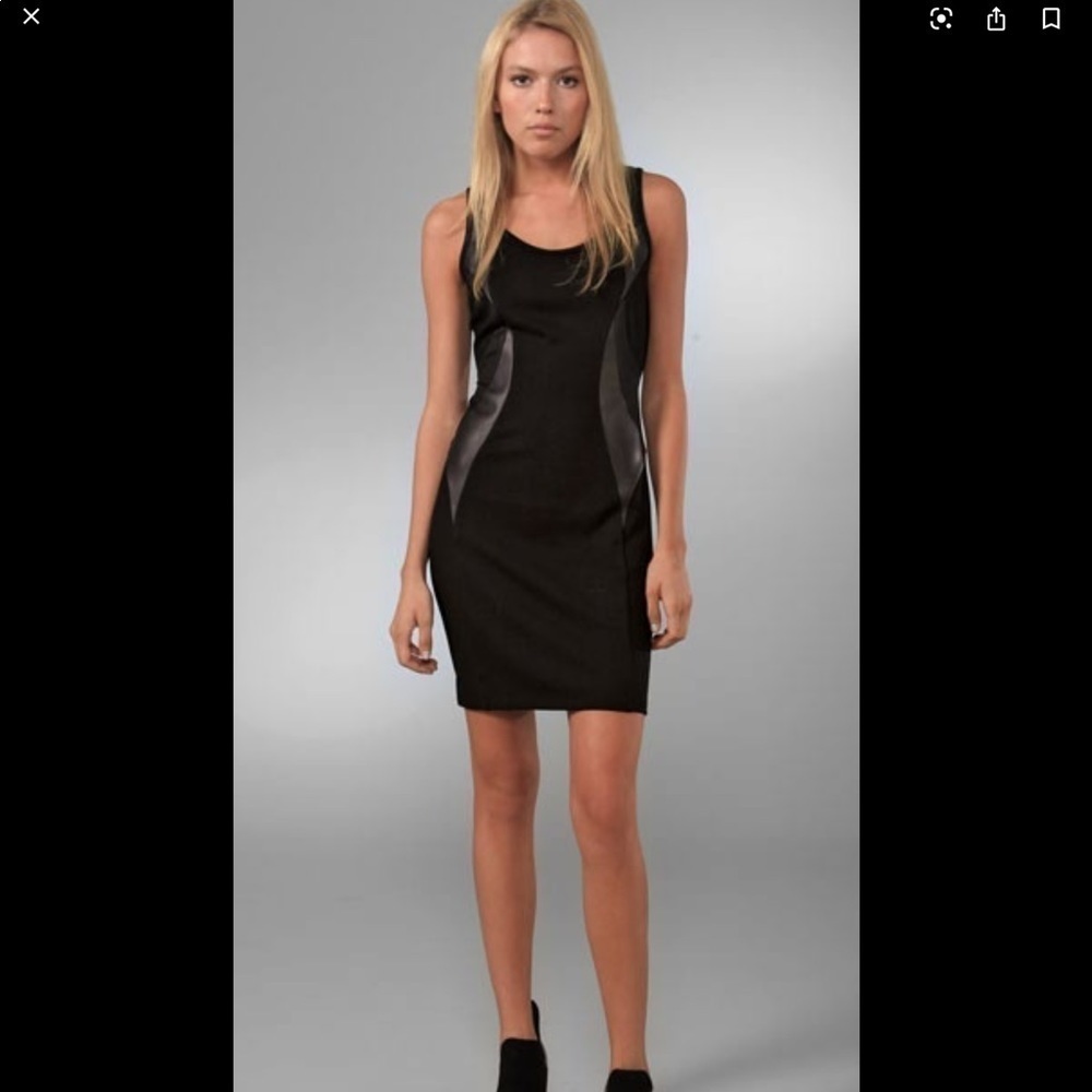 Under.Ligne by doo.ri+ Seamed Dress w Leather D143